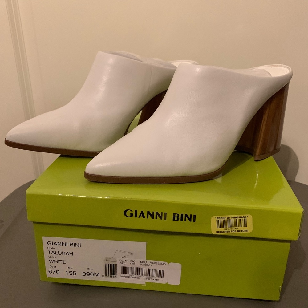 Gianni Bini White Cutoff Booties